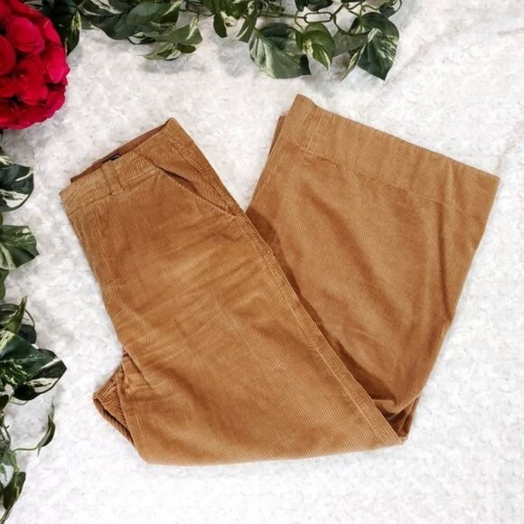 Elizabeth and James Oakley Corduroy Pants Wide Leg Brown - Picture 3 of 7